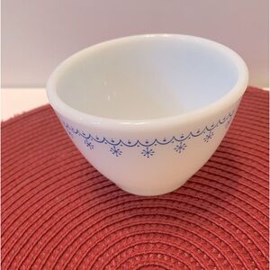 Vintage Corning Ware Snowflake Pattern Small Bowl/ Sugar